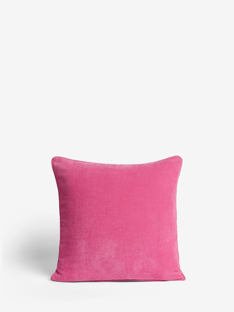 Fuchsia Pink 45 x 45cm Soft Velour Cushion - Image 4 of 4