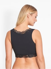 JoJo Maman Bébé Black Lace Trim Maternity & Nursing Sleep Bras - Image 4 of 4