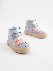 Purple Metallic Glitter High Top Trainers - Image 1 of 11