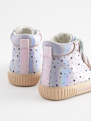 Purple Metallic Glitter High Top Trainers - Image 10 of 11