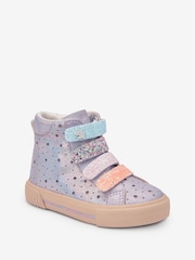 Purple Metallic Glitter High Top Trainers - Image 3 of 11