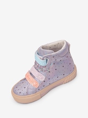 Purple Metallic Glitter High Top Trainers - Image 5 of 11