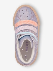 Purple Metallic Glitter High Top Trainers - Image 6 of 11