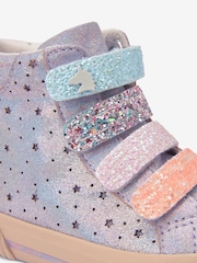 Purple Metallic Glitter High Top Trainers - Image 8 of 11