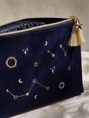 Green Embroidered Bee Pouch Make-Up Bag - Image 2 of 4