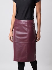 Lakeland Leather High Waisted Leather Pencil Skirt - Image 3 of 8