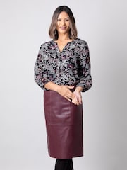 Lakeland Leather High Waisted Leather Pencil Skirt - Image 5 of 8