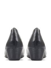 Pavers Black Leather Slip On Shoes - Image 3 of 5