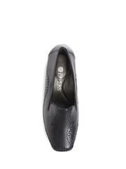 Pavers Black Leather Slip On Shoes - Image 4 of 5