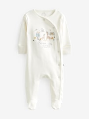 White/Grey Born In 2023 Single Sleepsuit (0-9mths) - Image 4 of 5