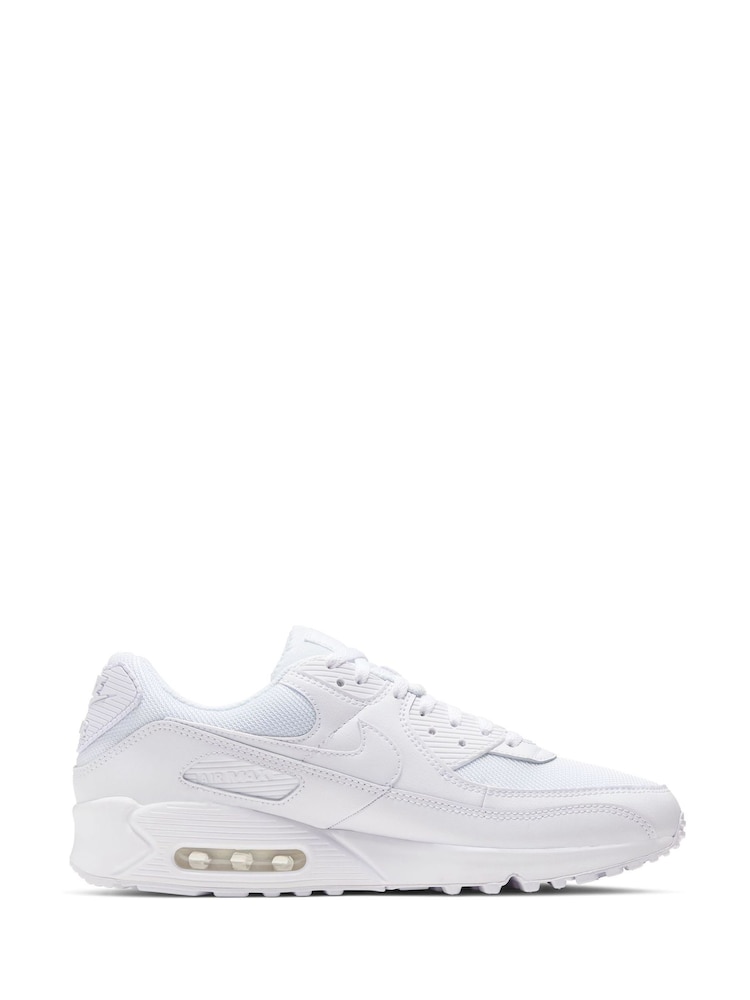 Nike White Air Max 90 Trainers - Image 4 of 11