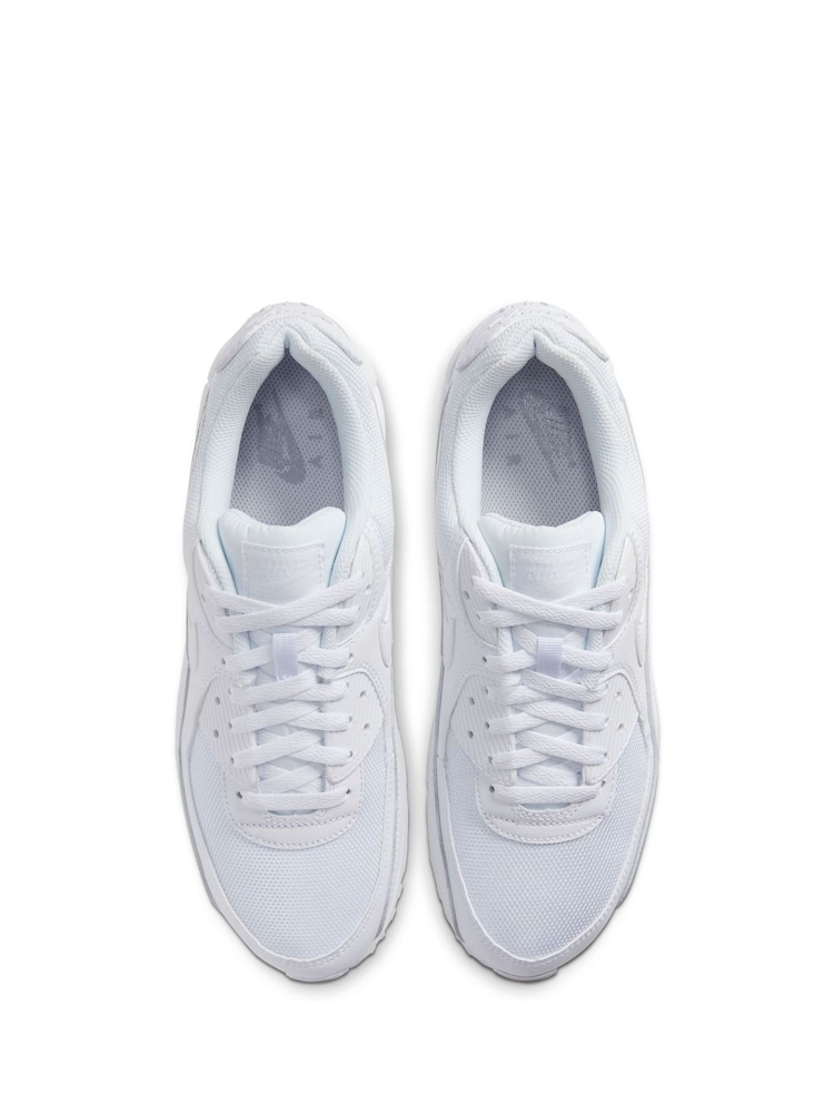 Nike White Air Max 90 Trainers - Image 8 of 11