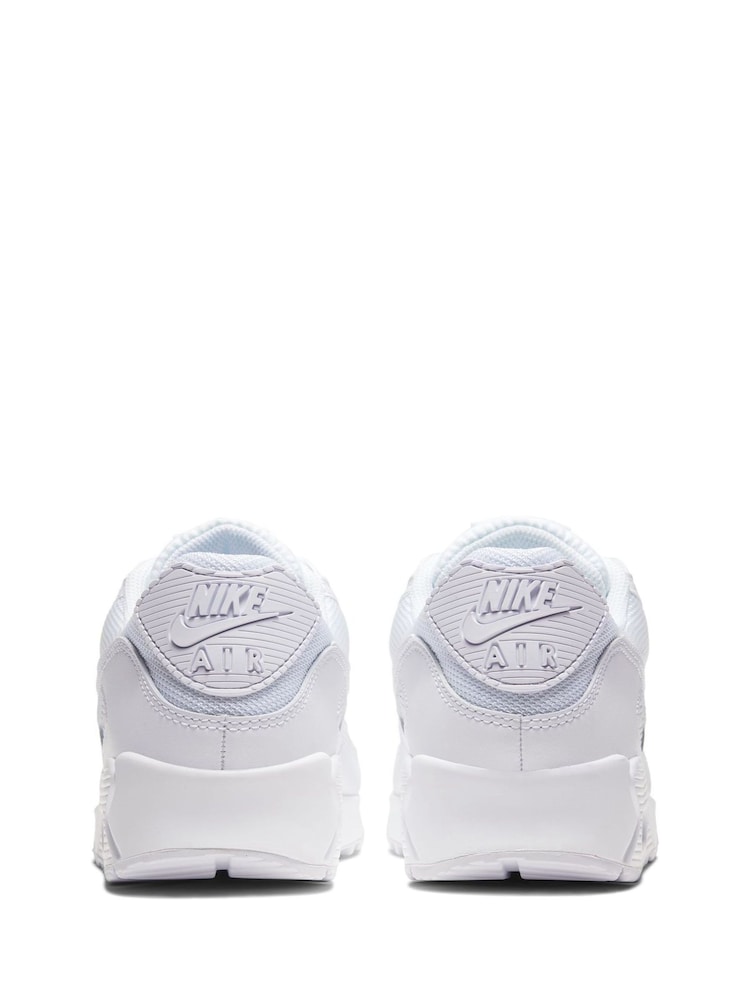 Nike White Air Max 90 Trainers - Image 9 of 11