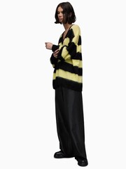 AllSaints Black V-Neck Lou Cardigan - Image 4 of 7