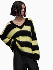 AllSaints Black V-Neck Lou Cardigan - Image 5 of 7