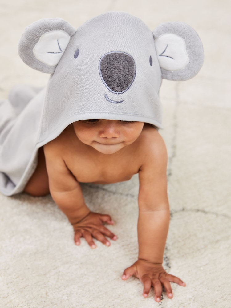 JoJo Maman Bébé Koala Character Hooded Towel - Image 3 of 5