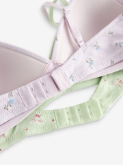 Purple/Green Floral Pointelle Trainer Bras 2 Pack - Image 5 of 5
