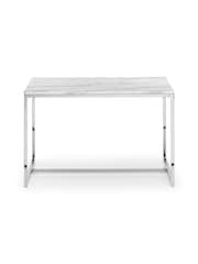 Julian Bowen White Scala Marble Effect 4 Seater Dining Table - Image 2 of 4