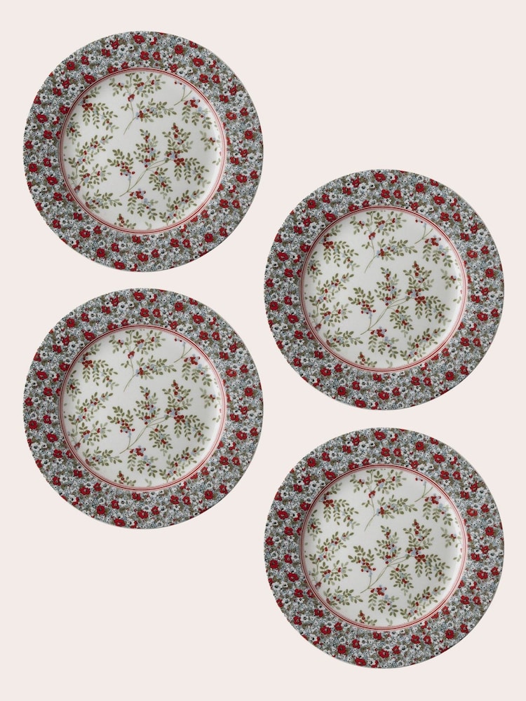 Laura Ashley Set of 4 Green Stockbridge Plates 18cm - Image 3 of 3 Laura Ashley Set of 4 Green Stockbridge Plates 18cm - Image 3 of 3