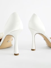 Ivory Forever Comfort® Wedding Corsage Satin High Heels Bridal Shoes - Image 10 of 10