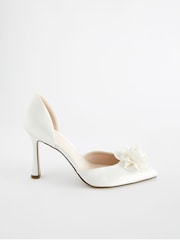Ivory Forever Comfort® Wedding Corsage Satin High Heels Bridal Shoes - Image 3 of 10