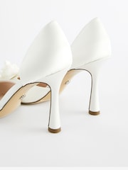 Ivory Forever Comfort® Wedding Corsage Satin High Heels Bridal Shoes - Image 4 of 10