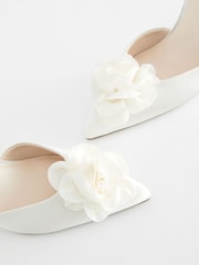 Ivory Forever Comfort® Wedding Corsage Satin High Heels Bridal Shoes - Image 5 of 10
