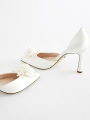 Ivory Forever Comfort® Wedding Corsage Satin High Heels Bridal Shoes - Image 6 of 10