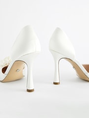 Ivory Forever Comfort® Wedding Corsage Satin High Heels Bridal Shoes - Image 7 of 10