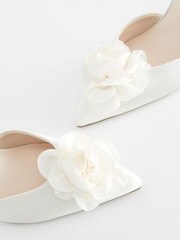Ivory Forever Comfort® Wedding Corsage Satin High Heels Bridal Shoes - Image 8 of 10