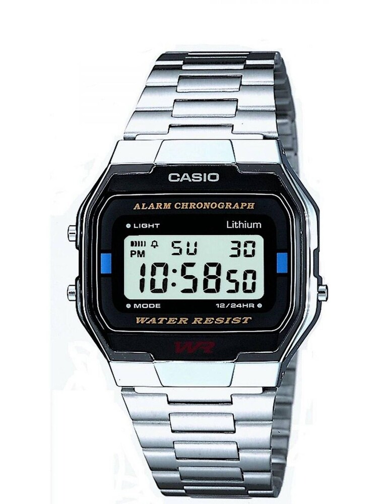 Casio 'Classic Leisure' Silver and LCD Plastic/Resin Quartz Chronograph Watch - Image 1 of 5