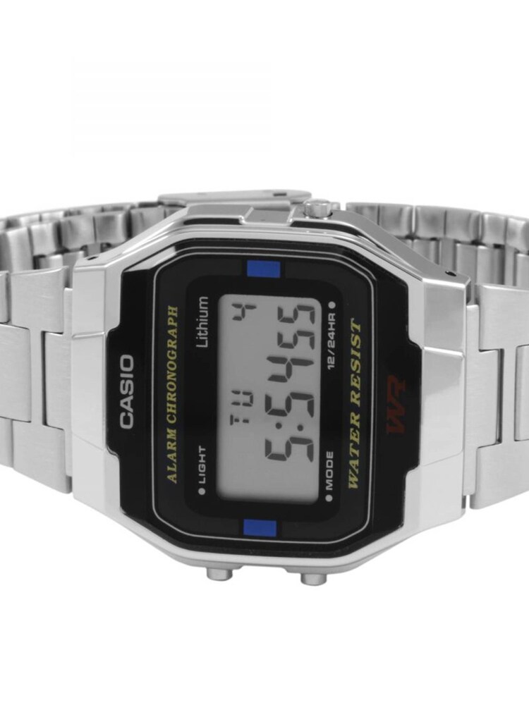 Casio 'Classic Leisure' Silver and LCD Plastic/Resin Quartz Chronograph Watch - Image 2 of 5