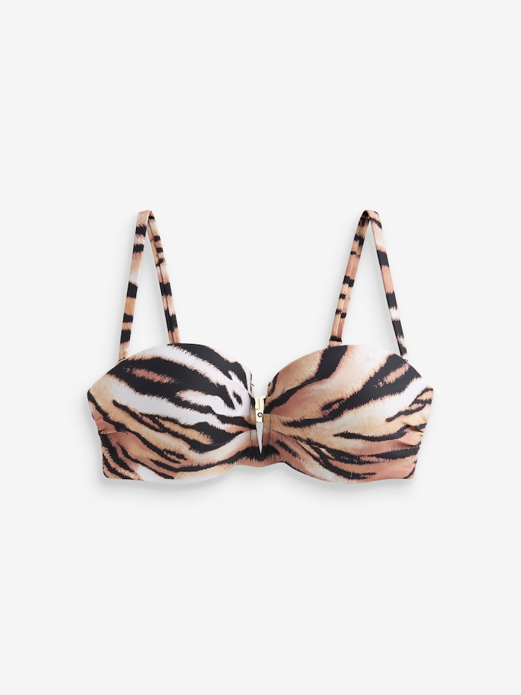 Myleene Klass Shaping Padded Wired V Bandeau Bikini Top - Image 6 of 6