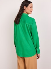 Green Maternity Nursing Button Down Shirt - Image 3 of 7
