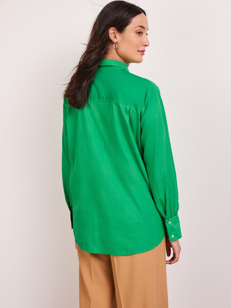 Green Maternity Nursing Button Down Shirt - Image 3 of 7