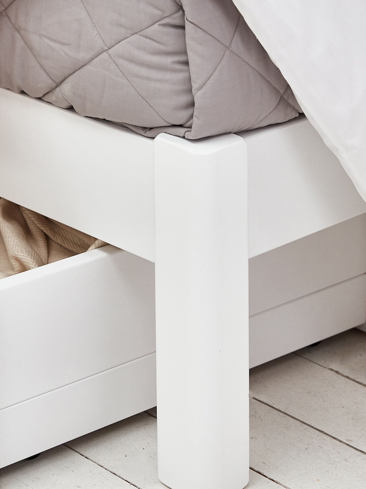 Get Laid Beds White Platform Square Leg Solid Wood Bed Combo - Image 2 of 2