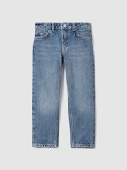 Reiss Mid Blue Quay 9-13 yrs Slim Fit Adjuster Jeans - Image 1 of 3