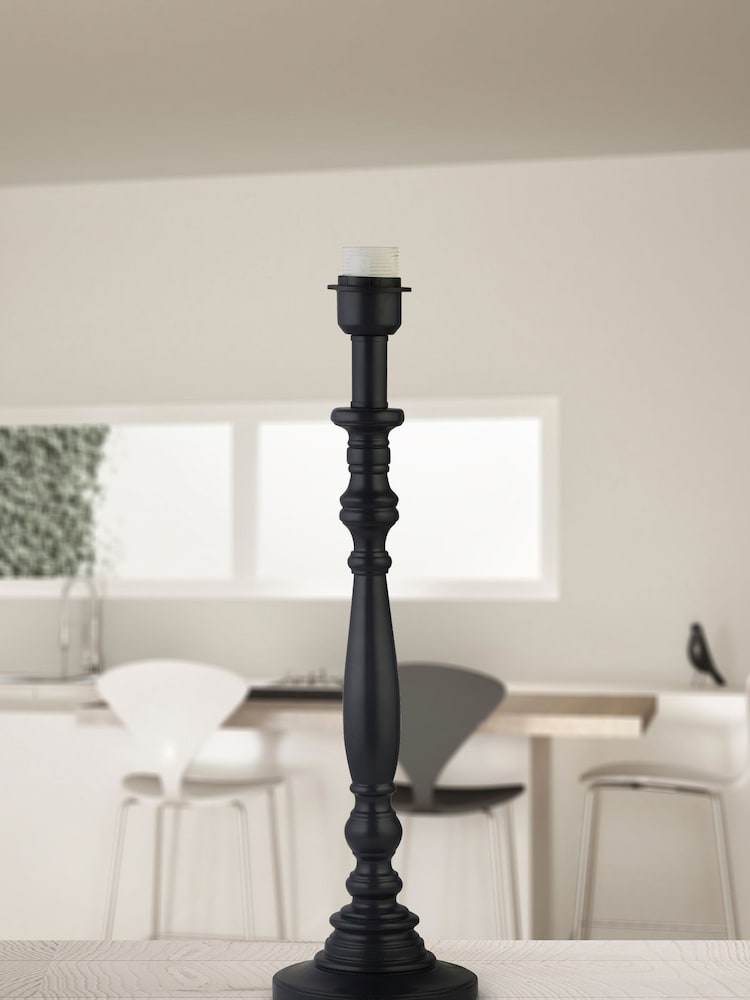 Searchlight Grey Lumi Candlestick Table Lamp Base - Image 1 of 4 Searchlight Grey Lumi Candlestick Table Lamp Base - Image 1 of 4