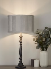 Searchlight Grey Lumi Candlestick Table Lamp Base - Image 4 of 4