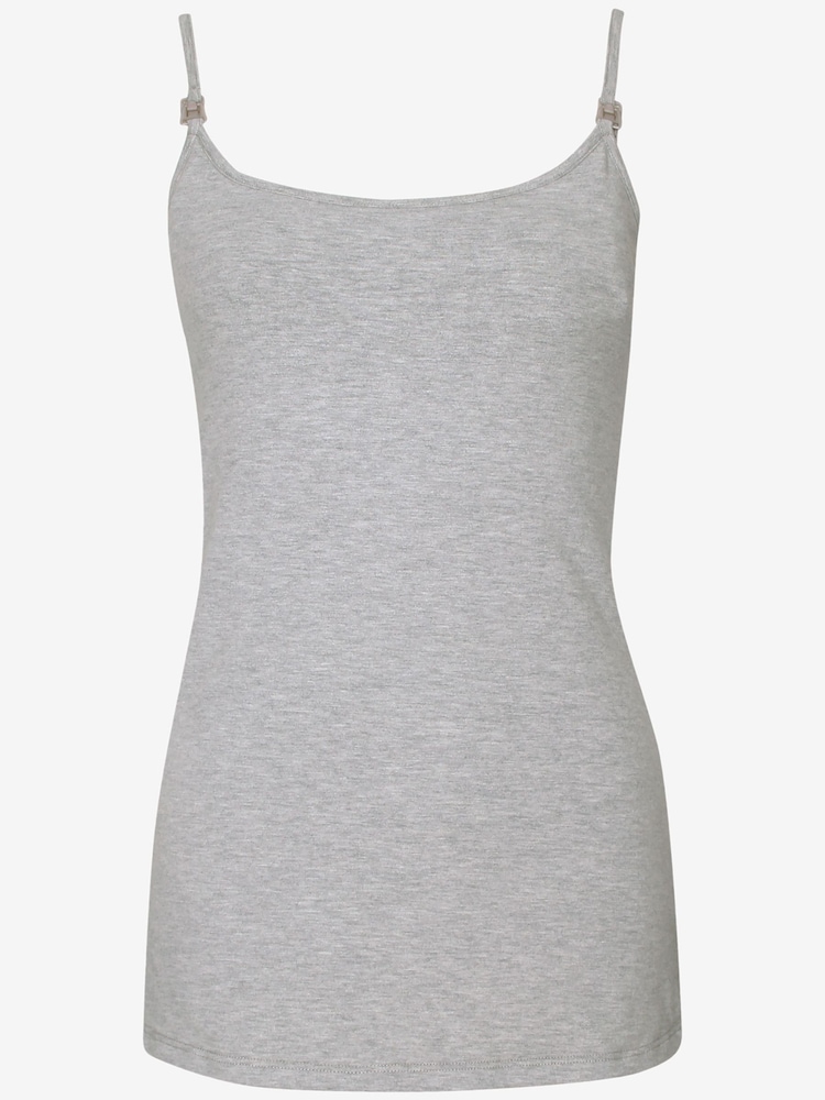 JoJo Maman Bébé Grey Maternity & Nursing Vest Top - Image 1 of 2