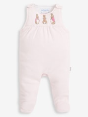 JoJo Maman Bébé Pink 2-Piece Flopsy Bunny Dungaree Set - Image 3 of 5