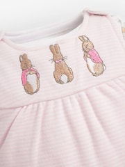 JoJo Maman Bébé Pink 2-Piece Flopsy Bunny Dungaree Set - Image 5 of 5