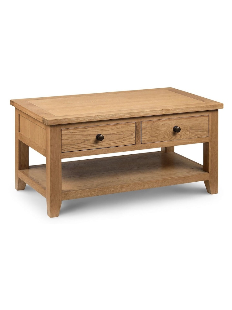 Julian Bowen Brown Astoria Solid Oak Coffee Table - Image 1 of 1