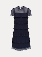 Phase Eight Blue Mimi Pleat Dress - Image 6 of 6