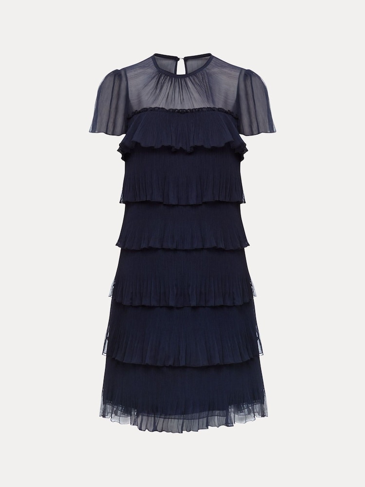 Phase Eight Blue Mimi Pleat Dress - Image 6 of 6