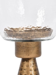 Libra Gold Sandbanks Small Glass Floor Standing Candle Holder - Image 3 of 4