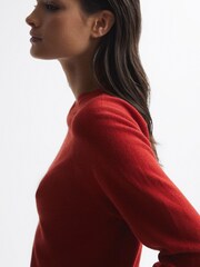 Reiss Red Audrey Crew Neck Knitted Jumper - Image 1 of 7