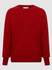 Reiss Red Audrey Crew Neck Knitted Jumper - Image 2 of 7