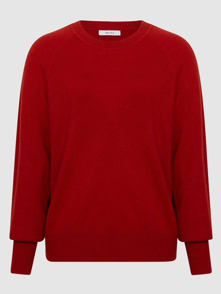 Reiss Red Audrey Crew Neck Knitted Jumper - Image 2 of 7