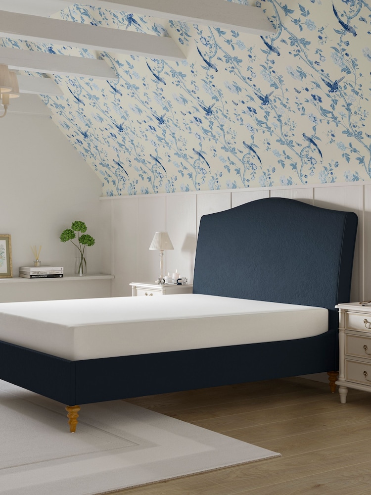 Laura Ashley Annaly Velvet Midnight Navy Ansley Bed Bed - Image 2 of 6